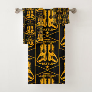 Laser Tag Combat Mission Kids Bath Towel Set