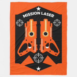 Laser Tag Combat Mission Kids   Fleece Blanket