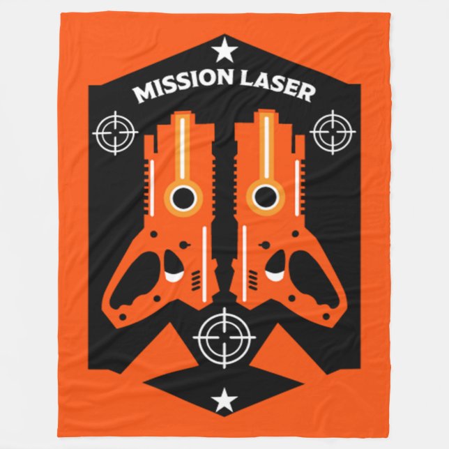 Laser Tag Combat Mission Kids   Fleece Blanket (Front)