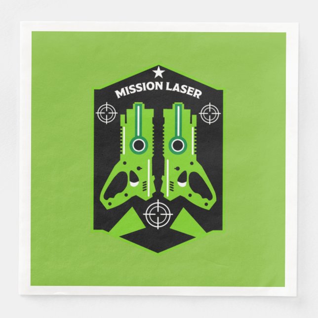 Laser Tag Combat Mission Kids  Napkin (Front)