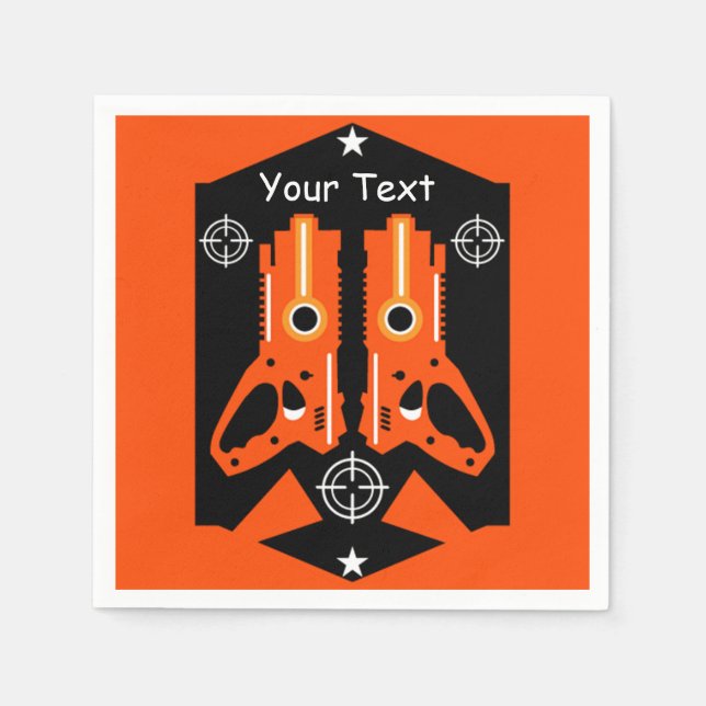 Laser Tag Combat Mission Kids     Napkin (Front)