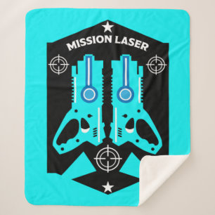 Laser Tag Combat Mission Kids     T-Shirt Sherpa Blanket