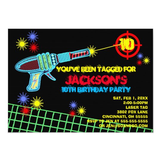 Laser Tag Party Invitations Uk 2