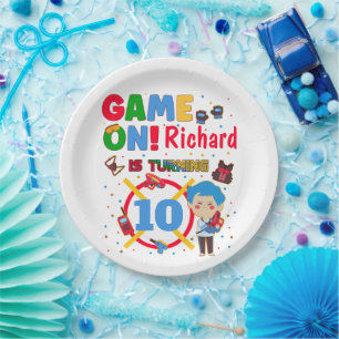 Laser Tag Game On Birthday Boy Party  Paper Plate