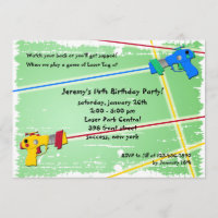 Laser Tag Invitation