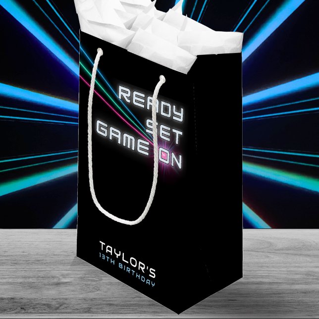 Laser Tag Neon Birthday Party Small Gift Bag (Laser Tag Neon Birthday Party Small Gift Bag
)