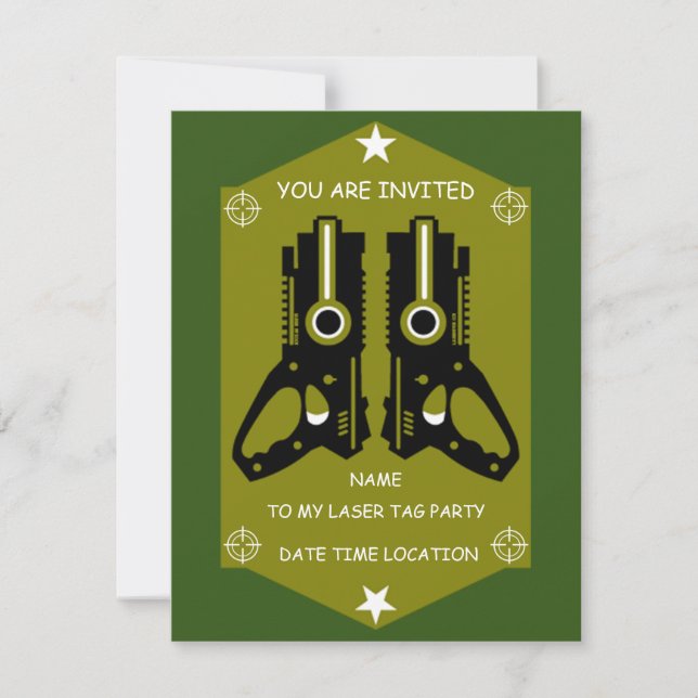 Laser Tag Party Invite (Front)