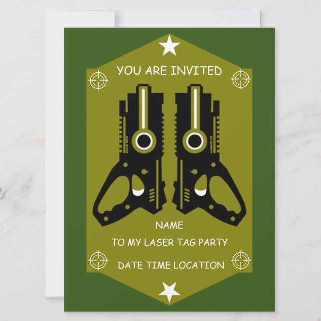 Laser Tag Party Invite (Front)