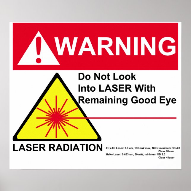 LASER Warning Poster (Front)