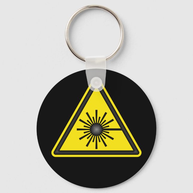Laser Warning Symbol Keychain (Front)