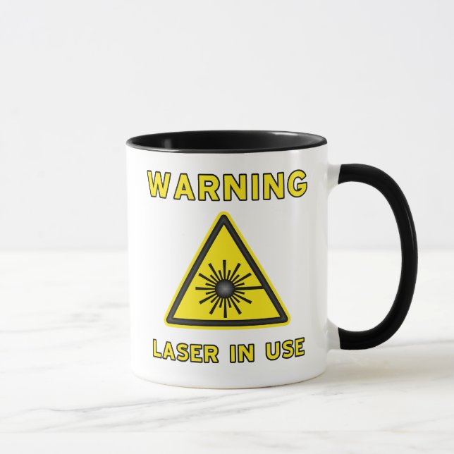 Laser Warning Symbol Mug (Right)