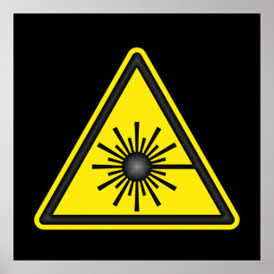 Laser Warning Symbol Poster