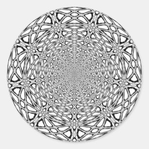 Laser Wood Classic Round Sticker