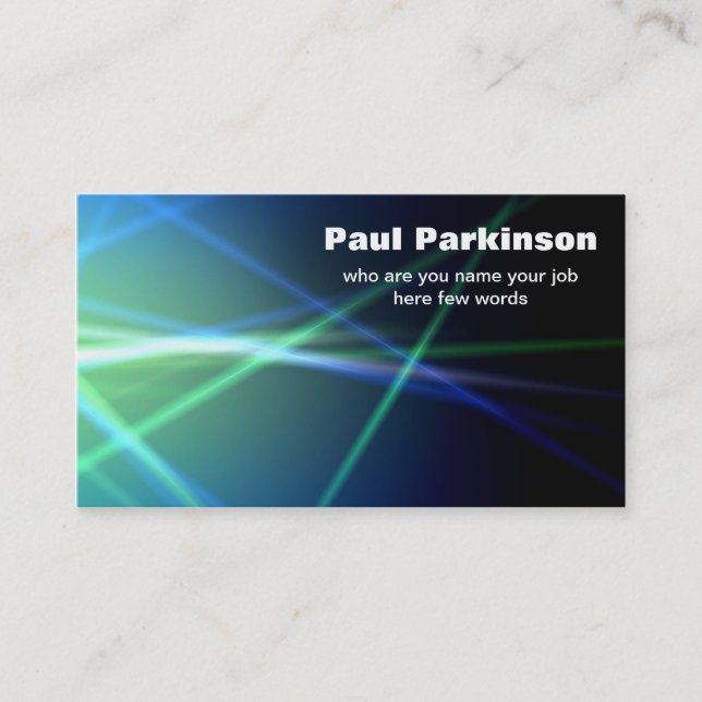 lasers electricity tech business card (Front)
