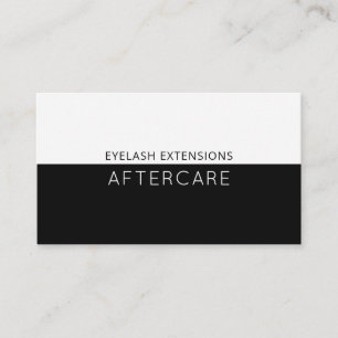 Lash Aftercare Instructions Business Card