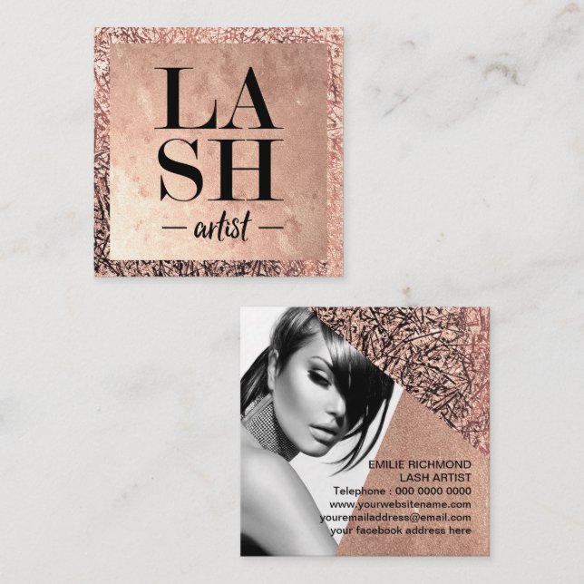 LASH ARTIST Business Card Template (Front/Back)
