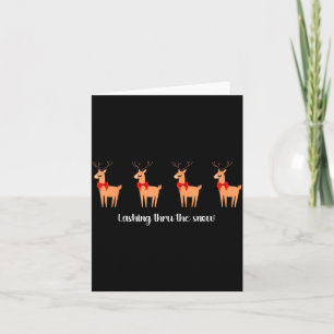 Lash Artist Christmas Reindeer Esthetician Eyelash Card