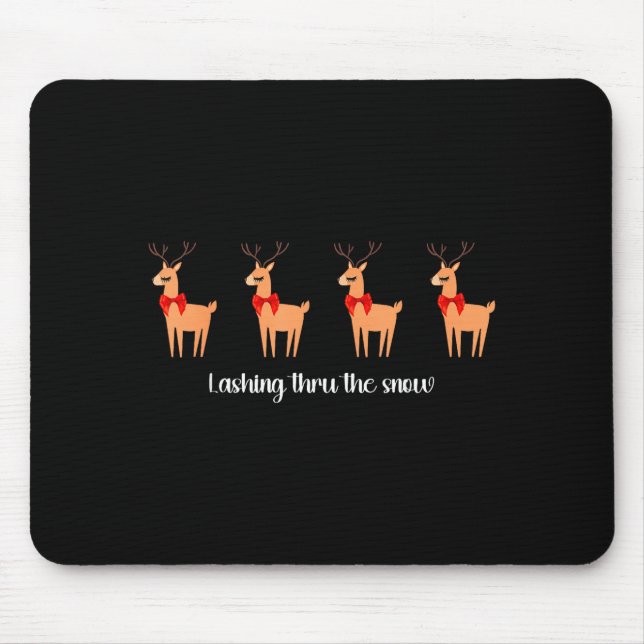 Lash Artist Christmas Reindeer Esthetician Eyelash Mouse Mat (Front)