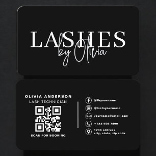 Lash Artist QR Code Booking Business Card