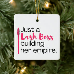 Lash Boss Ceramic Ornament
