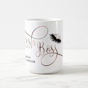 Lash Boss Lash Artist Eyebrow Lashes Rose Gold Coffee Mug