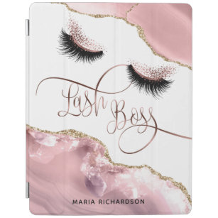 Lash Boss Makeup Eyebrow Eyes Lashes Blush pink iPad Cover