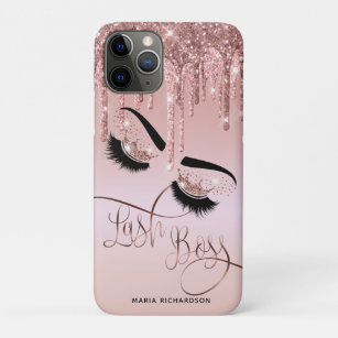 Lash Boss Makeup Eyebrow Eyes Lashes Dripping Gold Case-Mate iPhone Case