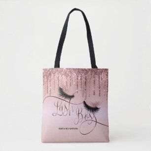 Lash Boss Makeup Eyebrow Eyes Lashes Dripping Gold Tote Bag