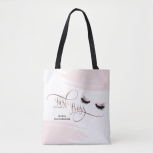 Lash Boss Makeup Eyebrow Eyes Lashes Rose Gold Tote Bag