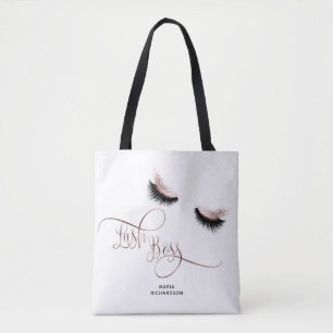 Lash Boss Makeup Eyebrow Eyes Lashes Rose Gold Tote Bag