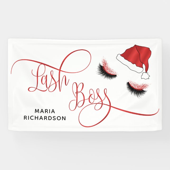 Lash Boss Santa Lashes Banner (Horizontal)