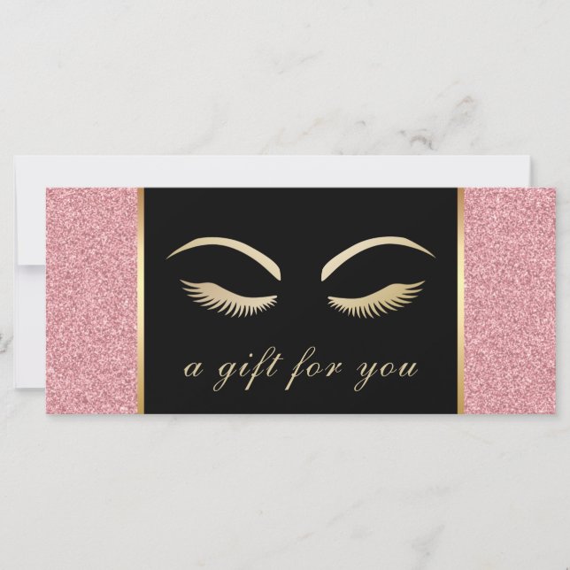 Lash & Brow Makeup Artist Salon Gift Certificates (Front)