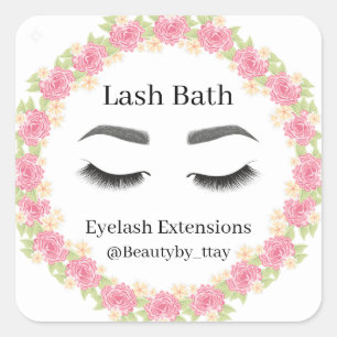 Lash Cleanser Square Sticker