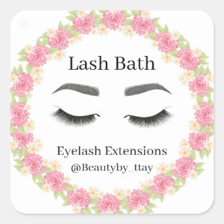 Lash Cleanser Square Sticker