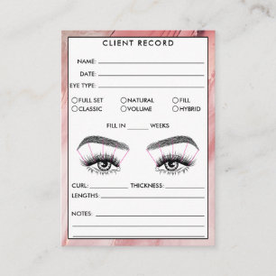 Lash Client Record Add Logo  Business Card