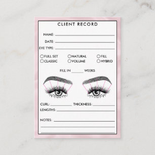 Lash Client Record Add Logo  Business Card