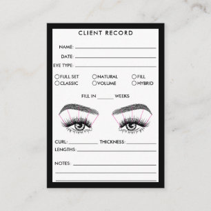 Lash Client Record Add Logo  Business Card