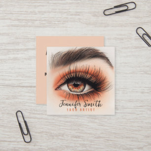 Lash Extension Artist Tech, Beauty Makeup  Square Business Card
