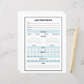 Lash Extension Client Record