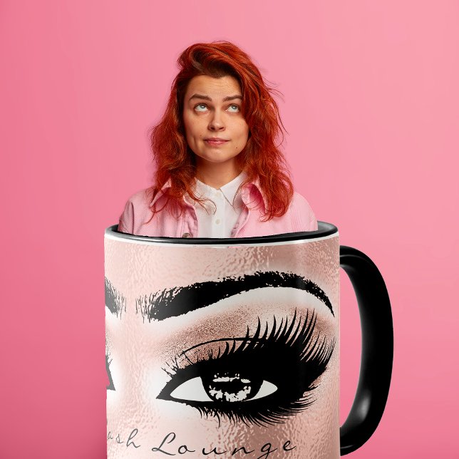 Lash Extension Eye Makeup Artist Studio Rose Blush Mug (Lash Extension Eye Makeup Artist Studio Rose Blush Mug)