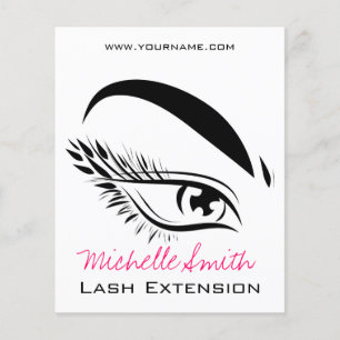 Lash Extension Makeup Artist Black and White Eye Flyer