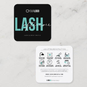Lash Extensions Aftercare Instructions Square Busi Square Business Card