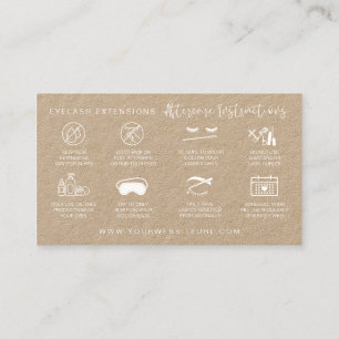 Lash Extensions Aftercare Premium Kraft Paper Business Card