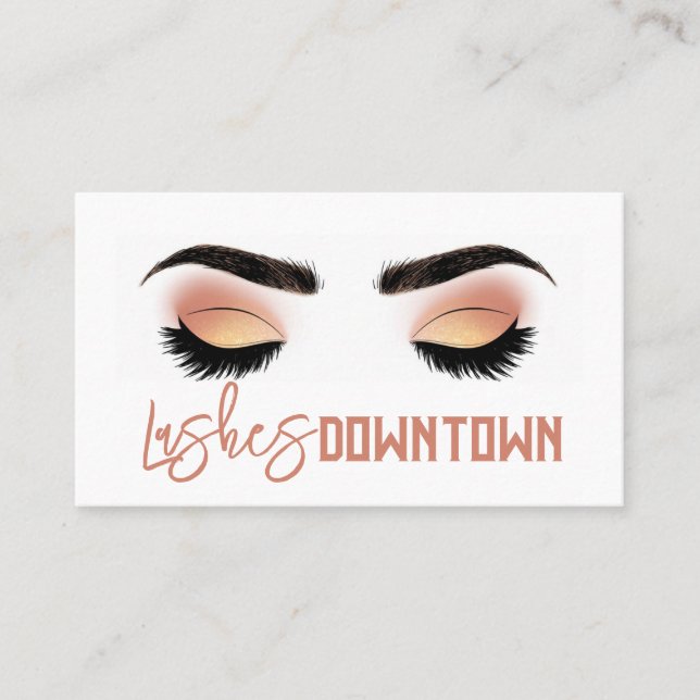 Lash Extensions Beauty Salon  Business Card (Front)