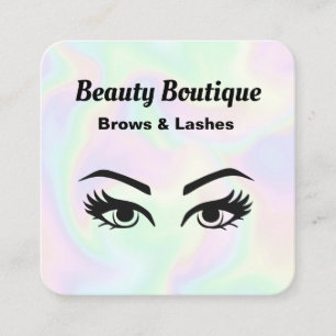 Lash Extensions & Brow Tinting Threading  Square Business Card