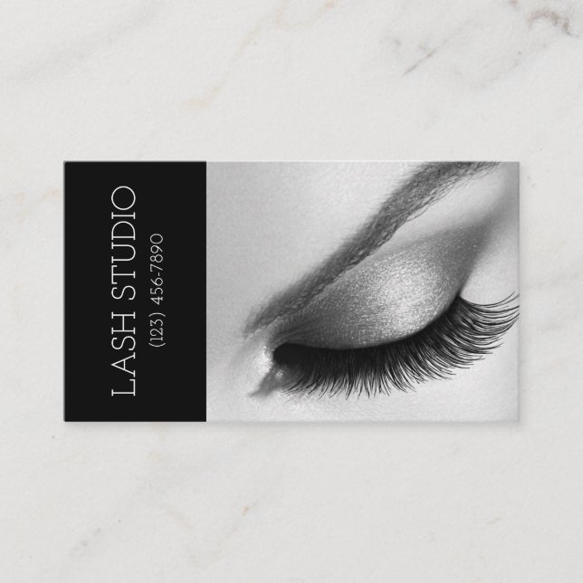 Lash Extensions Brows & Lashes Salon Business Card (Front)