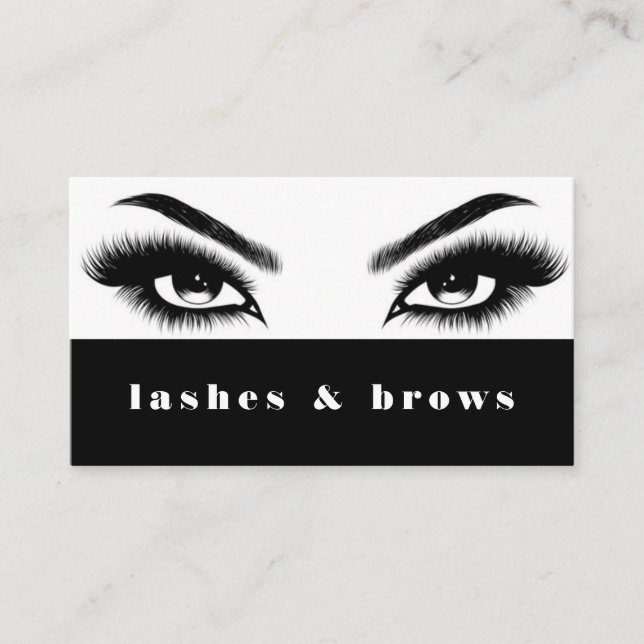 Lash Extensions Brows & Lashes Salon Business Card (Front)
