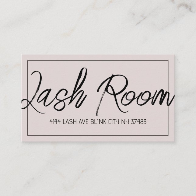 Lash Extensions Modern Clean Business Card (Front)