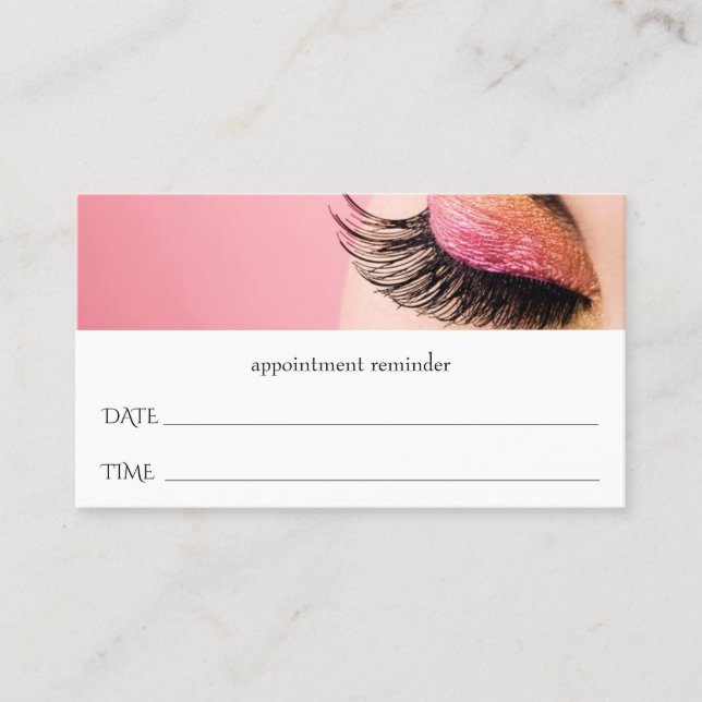 Lash Extensions Salon Appointment Card (Front)