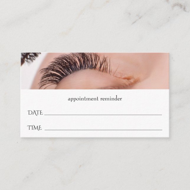 Lash Extensions Salon Appointment Card (Front)